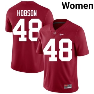 Crimson Womens College Football 2026 #48 Jayden Hobson University of Alabama Jerseys 389308-459
