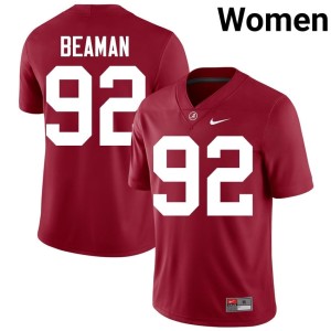 Crimson Limited #92 The Tide Jeremiah Beaman Women's College Football Jerseys 107367-675