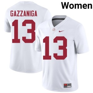 White College Football Go Bama John Gazzaniga Womens 2026-27 #13 Jerseys 643076-763
