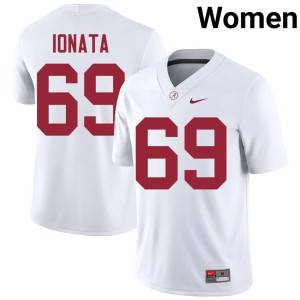 White Joseph Ionata Women's UA Crimson Tide College Football Replica #69 Jerseys 107223-666