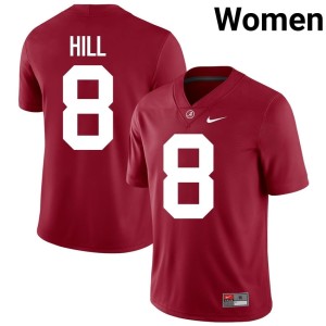 Crimson College Football #8 Women's Justin Hill Go Bama Limited Jersey 422354-624