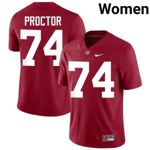 Crimson Kadyn Proctor College Football Game Womens University of Alabama #74 Jersey 192891-647