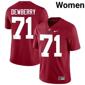 Crimson 2026 #71 Womens College Football Alabama Kam Dewberry Jersey 724304-177