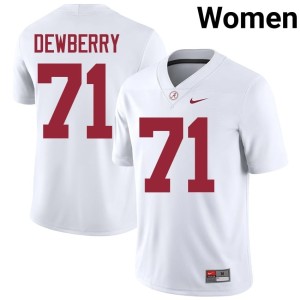 White College Football University #71 Women Kam Dewberry Crimson Tide Jerseys 215280-655