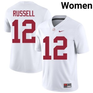 White High School College Football The Tide Keelon Russell #12 Women Jersey 283602-697