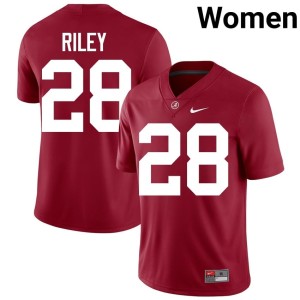Crimson #28 Kevin Riley University Women College Football Bama Jersey 904676-672