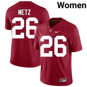 Crimson Limited UA Women #26 Luke Metz College Football Jersey 984474-783