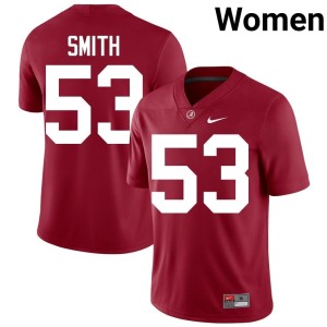 Crimson College Football Mac Smith #53 Official Women Alabama Jersey 102895-825