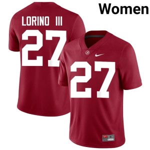 Crimson Michael Lorino III College Football Game Women's The Tide #27 Jersey 814916-808