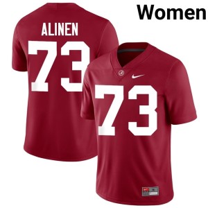 Crimson Olaus Alinen Womens College Football #73 Limited Bama Jerseys 545217-662
