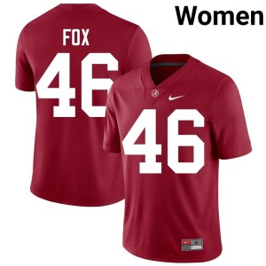Crimson Roll Tide #46 High School Women College Football Peyton Fox Jerseys 732688-960