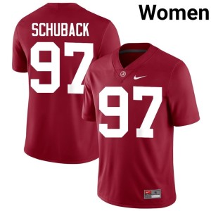 Crimson Womens #97 College Football Alumni Reid Schuback Bama Jerseys 159937-619