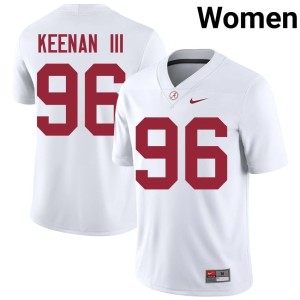 White College Football Official Women's #96 Tim Keenan III Crimson Tide Jersey 465449-263