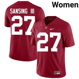 Crimson #27 Walter Sansing III University of Alabama Women College Football Player Jerseys 899663-604