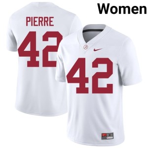 White Women's 2026-27 Crimson Tide #42 Yhonzae Pierre College Football Jerseys 917848-193