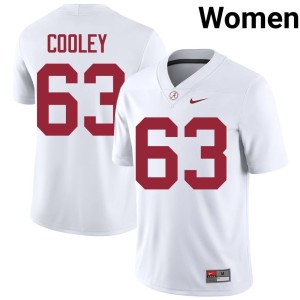 White Womens College Football Bama #63 Bryson Cooley NCAA Jersey 653974-334