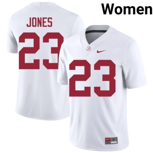 White Cayden Jones University of Alabama #23 Women's College Football Embroidery Jerseys 560119-522