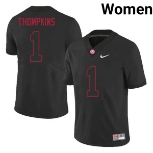 Black High School Devan Thompkins #1 UA Crimson Tide Women College Football Jerseys 201645-374