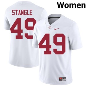 White Women's UA Crimson Tide College Football Alumni #49 Ethan Stangle Jerseys 940010-496