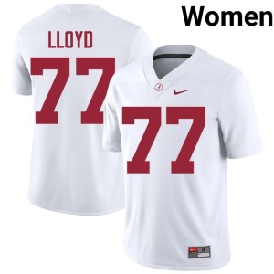 White The Tide Jackson Lloyd Official #77 College Football Womens Jerseys 706945-464
