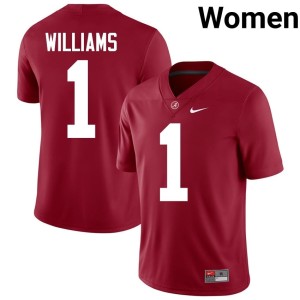 Crimson Women #1 Jameson Williams College Football University of Alabama Official Jersey 238862-609