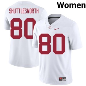 White Women Jaxon Shuttlesworth 2026-27 #80 College Football Go Bama Jerseys 431158-313