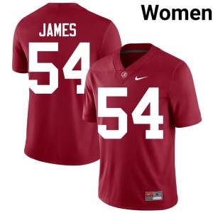 Crimson Jayvin James #54 College Football Game UA Women's Jersey 421702-570