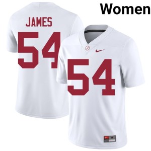 White #54 Bama Women's Jayvin James College Football 2026-27 Jerseys 925350-435
