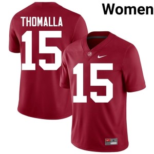 Crimson UA Jett Thomalla 2026 Women College Football #15 Jerseys 687727-451