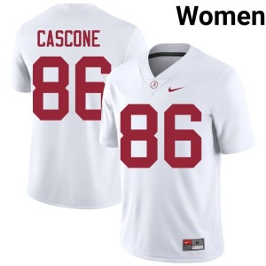 White College Football #86 Embroidery Women Jude Cascone Alabama Crimson Tide Jersey 212401-461