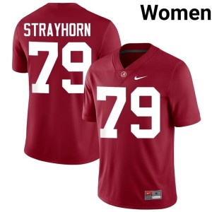 Crimson Player Women's University of Alabama #79 Kaden Strayhorn College Football Jerseys 556355-172