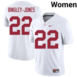 White Kedrick Bingley-Jones Game College Football Roll Tide #22 Women's Jersey 981124-791