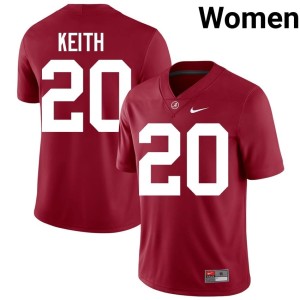 Crimson Women's College Football Alabama Khalifa Keith Embroidery #20 Jersey 692696-360