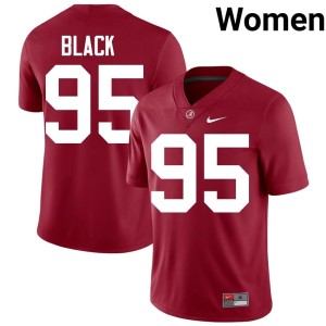 Crimson University Women's College Football Leslie Black #95 Go Bama Jerseys 357069-416