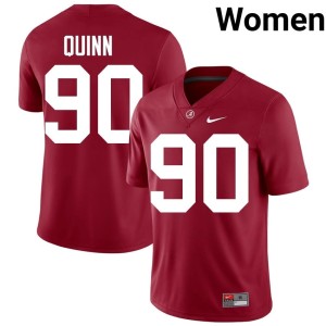 Crimson Lorcan Quinn #90 College Football Bama Womens Replica Jersey 338625-156