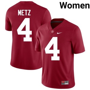 Crimson Women Luke Metz #4 College Football Replica Bama Jerseys 753602-257