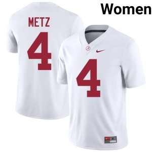White Luke Metz Womens College Football Alumni The Tide #4 Jersey 453919-546