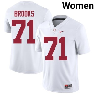 White Women Alabama High School #71 College Football Nick Brooks Jersey 940513-587