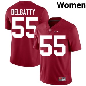 Crimson College Football #55 Women 2026 Racin Delgatty Go Bama Jersey 507957-770