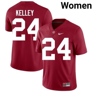 Crimson Stitched College Football UA Womens #24 Rihyael Kelley Jersey 724000-546