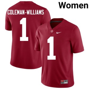 Crimson Women Game Alabama Crimson Tide College Football Ryan Coleman-Williams #1 Jersey 204655-504