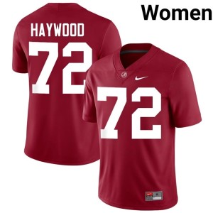 Crimson College Football UA Women Ty Haywood #72 Official Jersey 474624-608