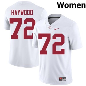 White Official Ty Haywood #72 College Football Crimson Tide Women Jerseys 639541-965