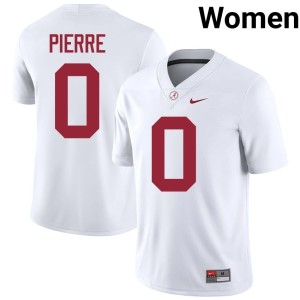 White Yhonzae Pierre Player College Football Roll Tide Womens #0 Jersey 302009-918