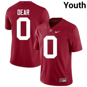 Crimson University AK Dear Youth College Football UA #0 Jerseys 824388-129