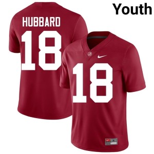 Crimson University Bray Hubbard Youth UA #18 College Football Jerseys 869764-450
