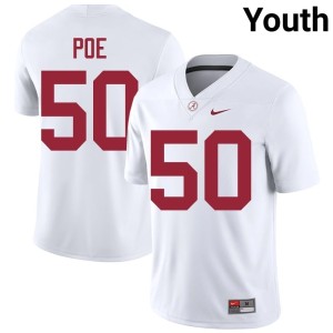 White College Football Youth Casey Poe #50 Roll Tide University Jersey 685728-176