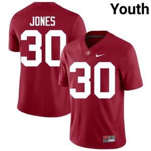 Crimson University of Alabama 2026 Cayden Jones College Football #30 Youth Jerseys 825671-504