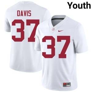 White College Football Limited Youth Cole Davis University of Alabama #37 Jerseys 470487-904