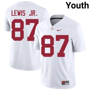 White Danny Lewis Jr. #87 Crimson Tide Youth Limited College Football Jerseys 427329-936